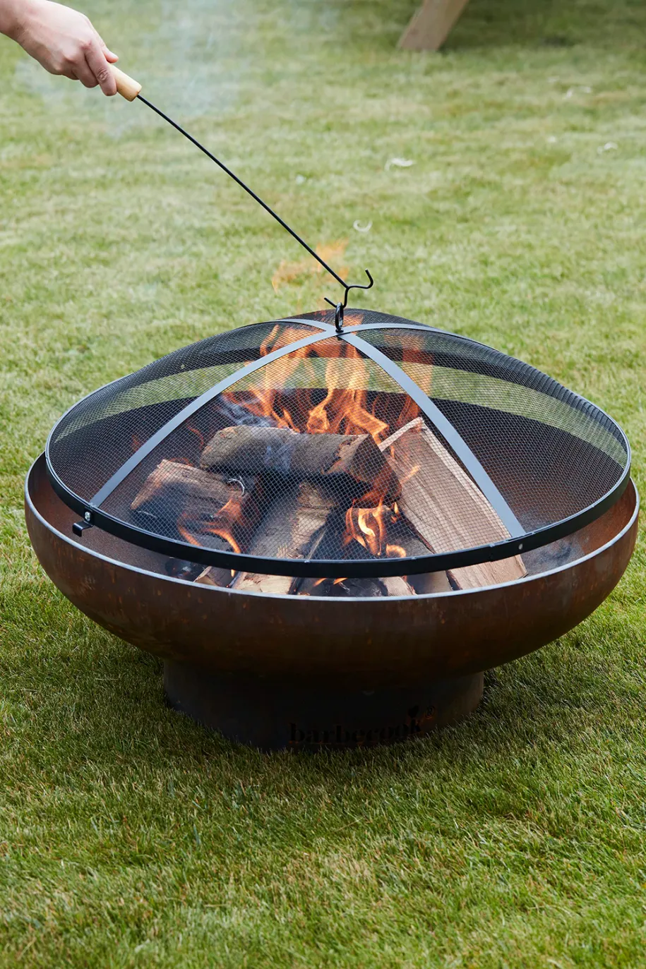 Barbecook Steel Spark Screen gnistfanger 75 cm svart stål