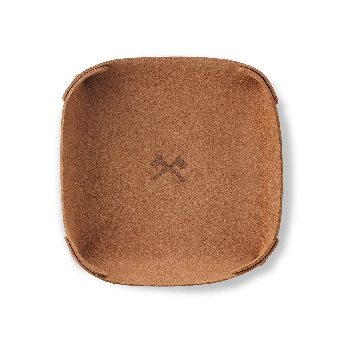 SMOKAI Leather Dump Tray skinnbrett tan 17 × 17 cm