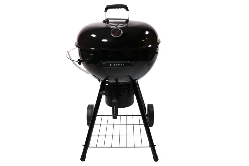 SnS Grills Slow ’N Sear Black Edition 22” Charcoal Kettle Grill kullgrill