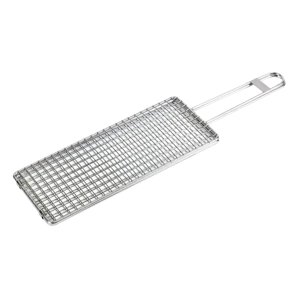 Kasai Stainless Steel Double Grilling Basket grillkurv 30 x 12 x 1 cm rustfritt stål