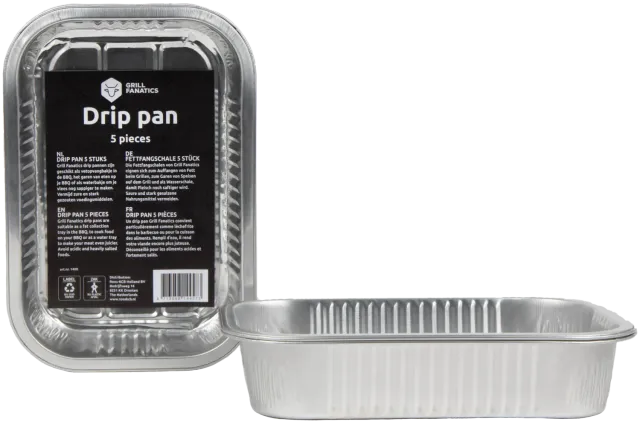Grill Fanatics Vetopvangbak 5 stuks fettoppsamlingsbrett aluminium