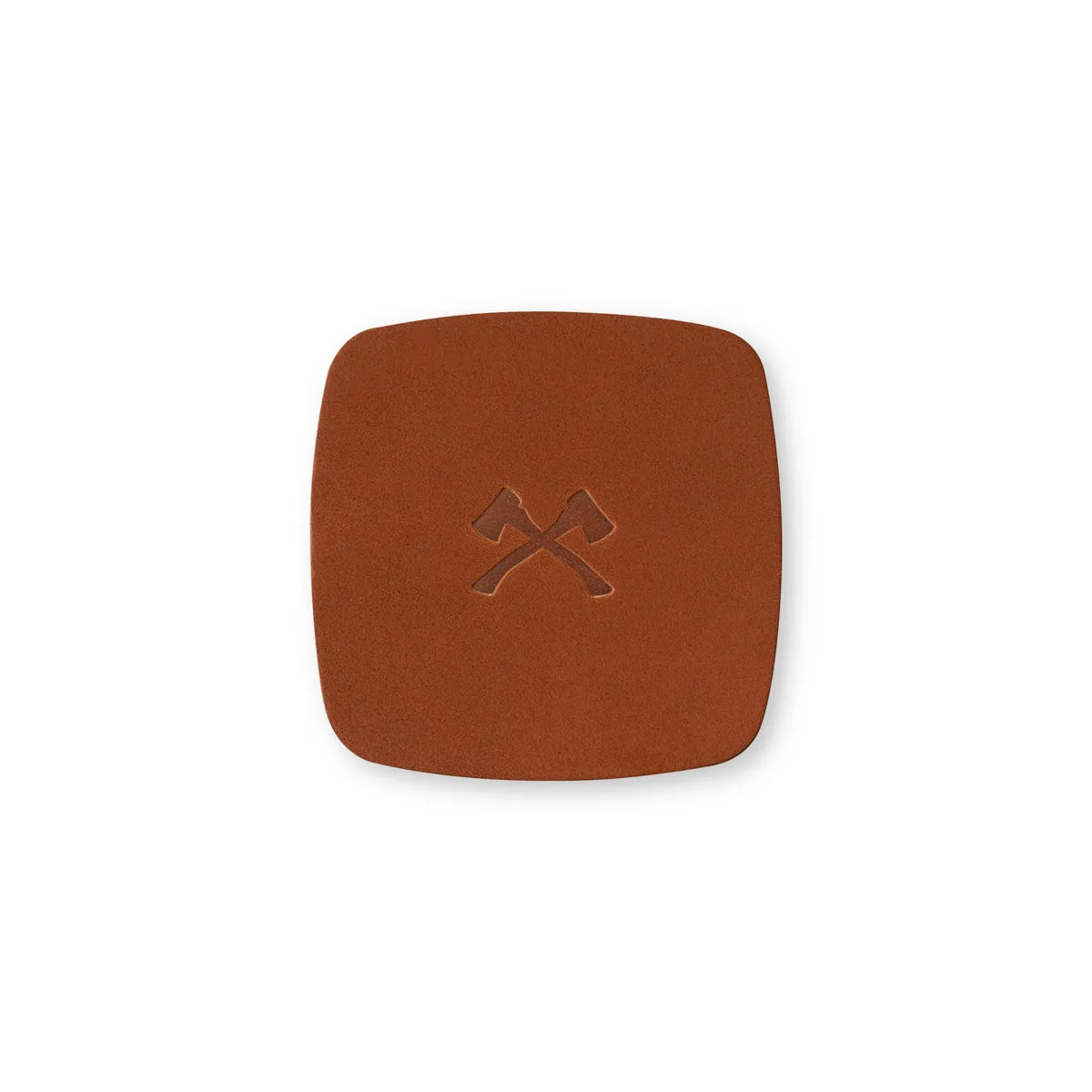 SMOKAI Leather Coaster Set glassbrikker Tan 4 stk skinn