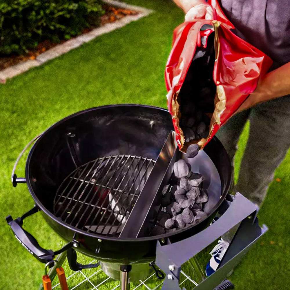 SnS Grills Slow 'N Sear Deluxe kullkurv til 22-tommers grill