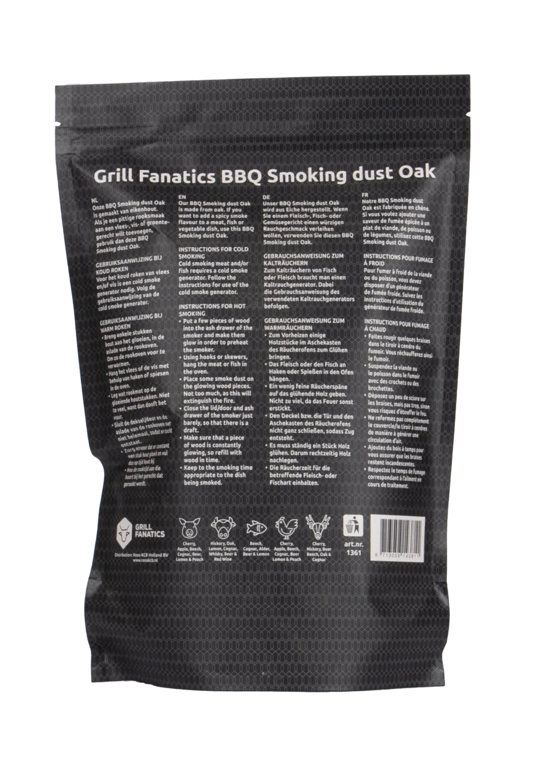 Grill Fanatics BBQ Rookmot eik røykmot til kaldrøyking