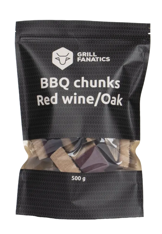 Grill Fanatics BBQ Chunks rødvin/eik røykchunks søt aroma