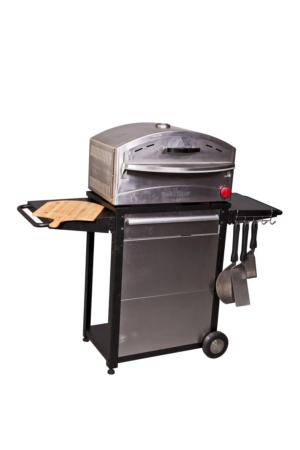 Camp Chef Patio Cart grillvogn med sammenleggbare sidehyller