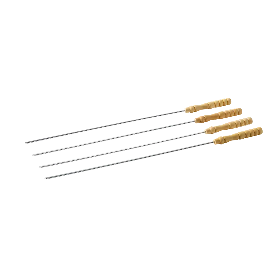 Barbecook grillspyd i FSC-tre, 4 stk.