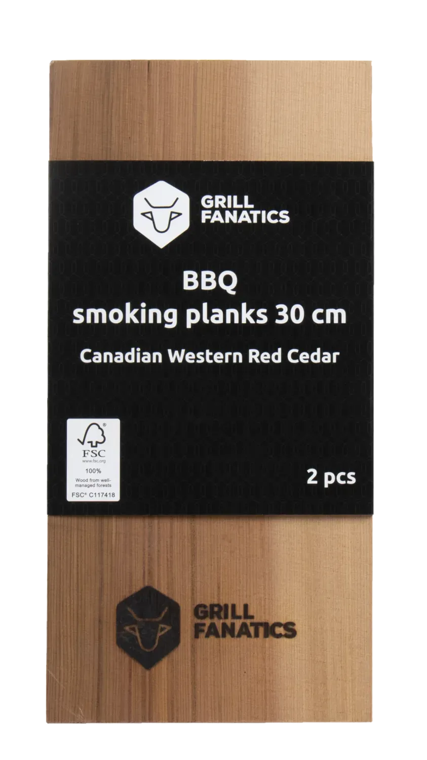 Grill Fanatics BBQ Rookplank røykplanke 30 cm 2 stk sedertre