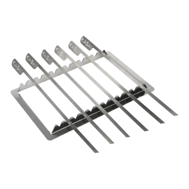Kasai Konro Skewer Rack & Skewers grillspydstativ Nano Kasai