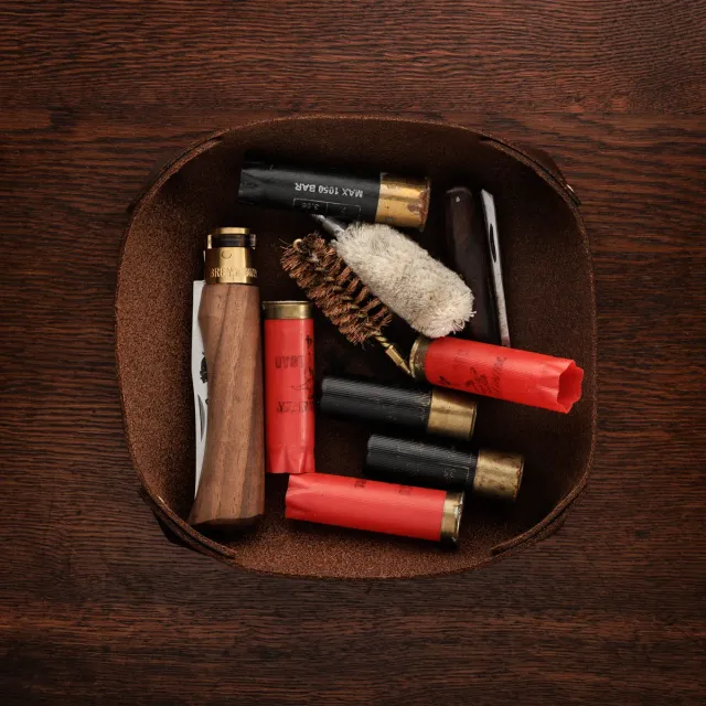 SMOKAI Leather Dump Tray oppbevaringsbrett Brown skinn