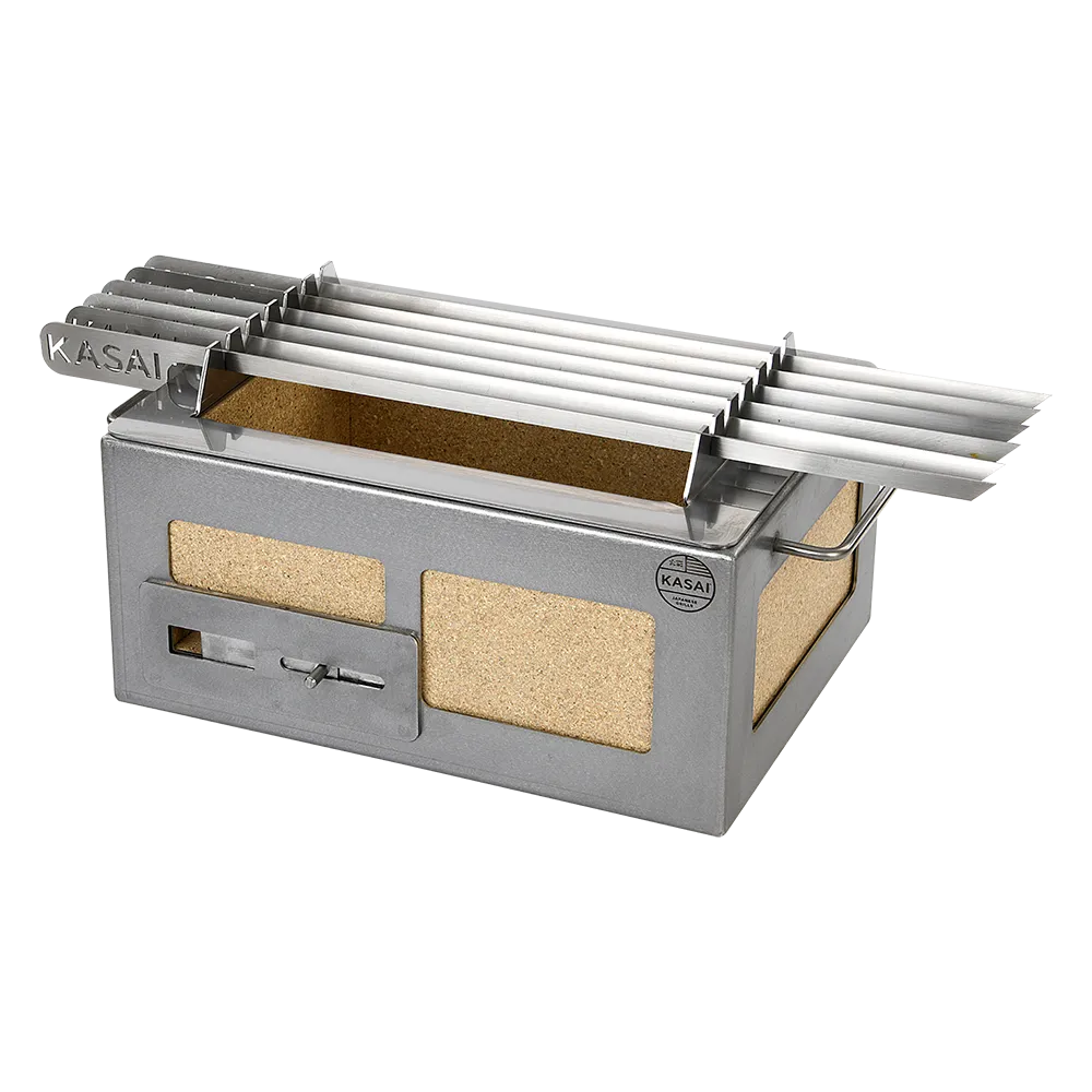 Kasai Konro Grill Skewer Edition konrogrill valgfri størrelse med spydstativ