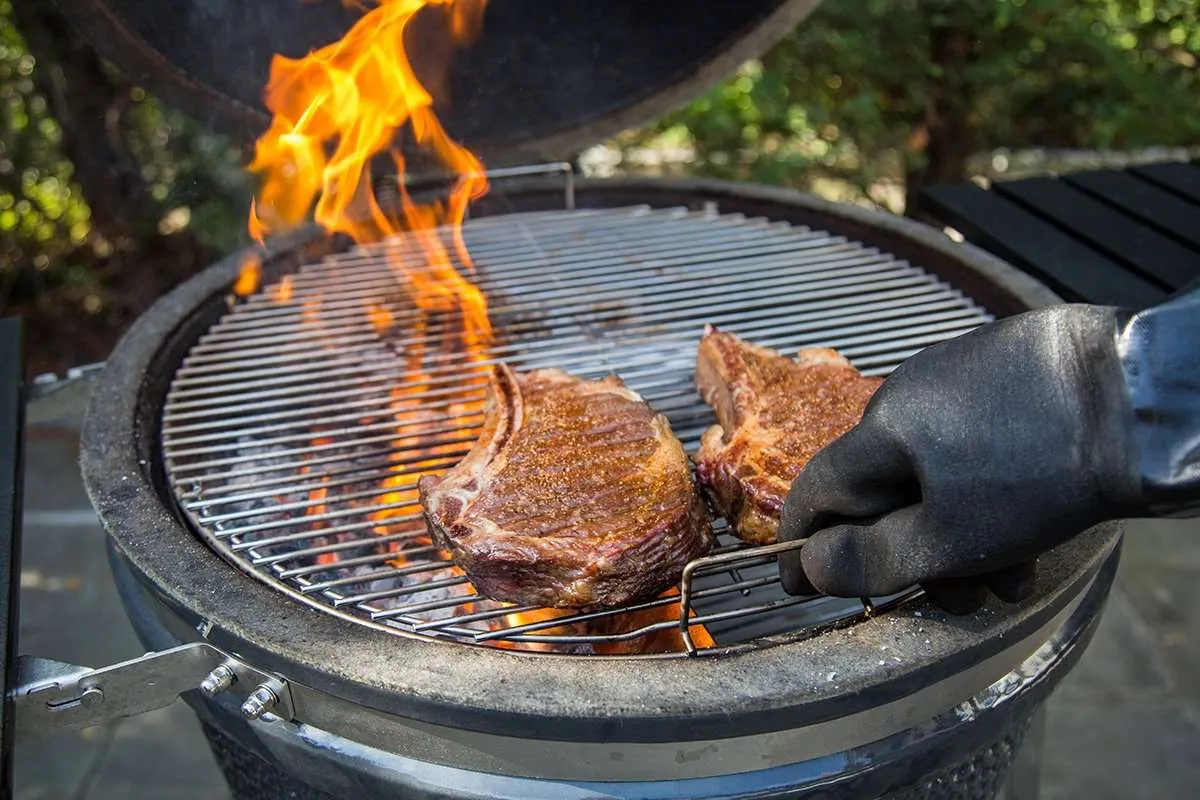 SnS Grills EasySpin 22-tommers grillrist i rustfritt stål