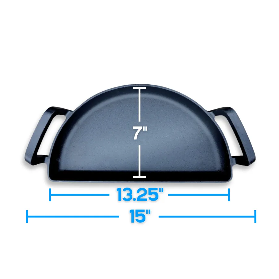 SnS Grills Drip ’N Griddle Pan 18 tommer støpejernspanne til grill