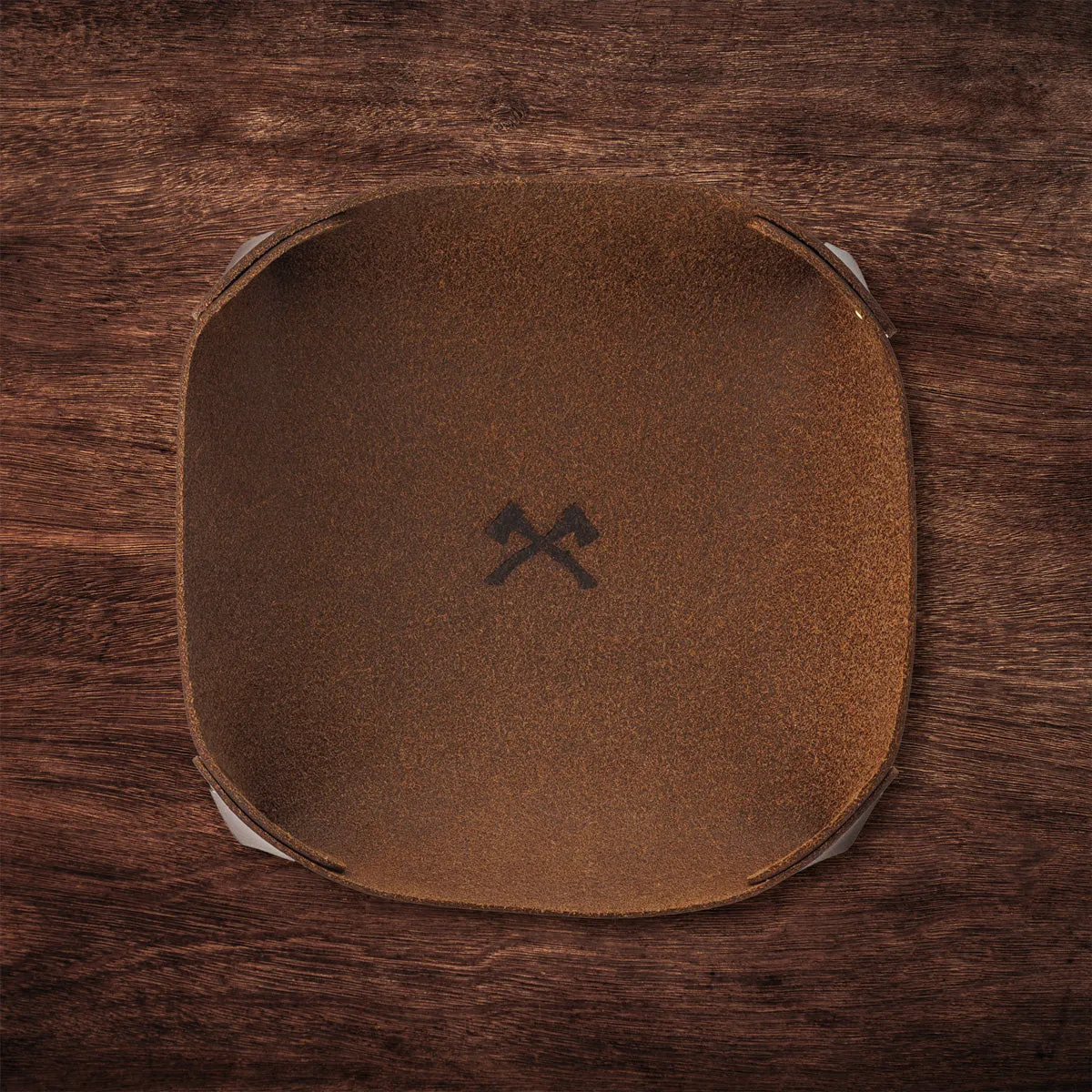 SMOKAI Leather Dump Tray oppbevaringsbrett Brown skinn