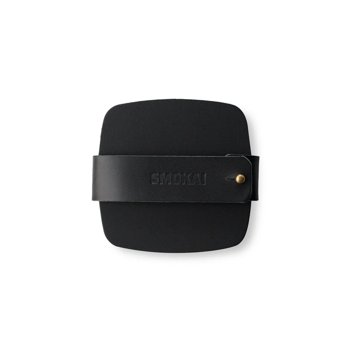 SMOKAI Leather Coaster Set 4 glassbrikker 10 × 10 cm svart
