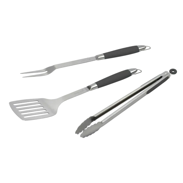 Barbecook Black Pepper BBQ set grillsett med gaffel, tang og stekespade