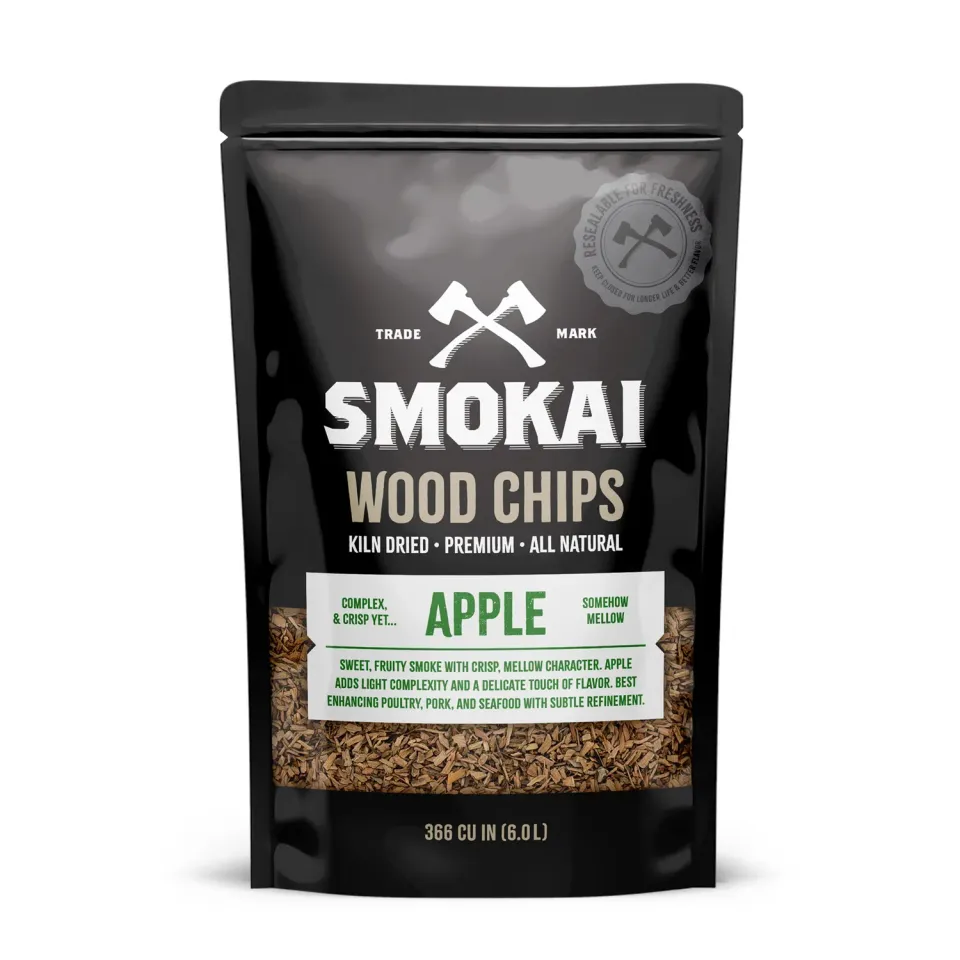 SMOKAI Premium Apple Wood Chips røykeflis 6 L lett røyk