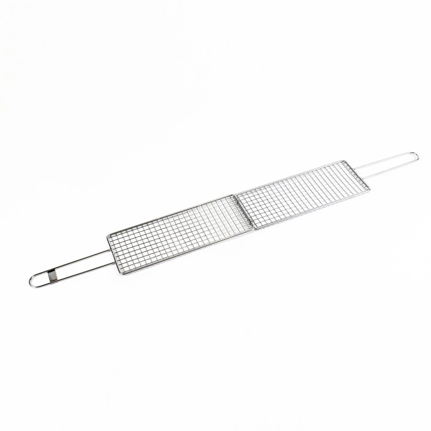 Kasai Stainless Steel Double Grilling Basket grillkurv 30 x 12 x 1 cm rustfritt stål
