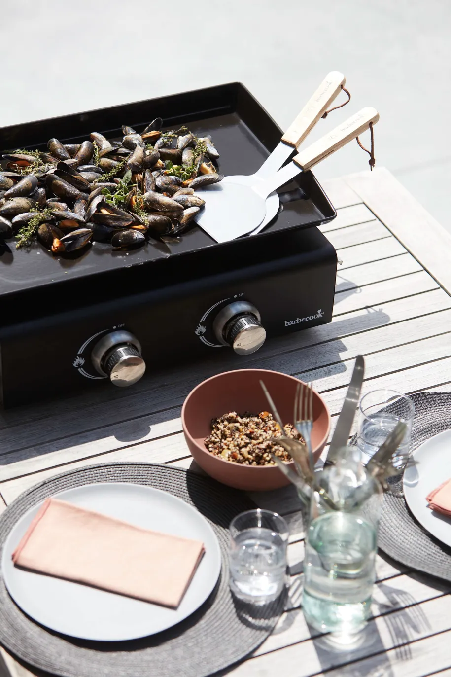 Barbecook plancha stekespader sett med 2 FSC-tre