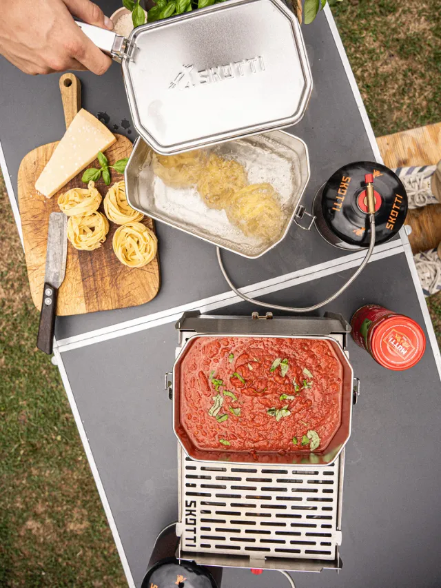 SKOTTI Camping Bundle utekjøkkenpakke med grill og tilbehør