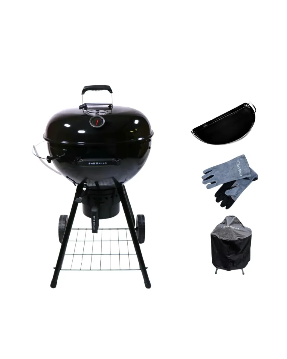 SnS Grills Black Edition 22″ kullgrill med tilbehørspakke