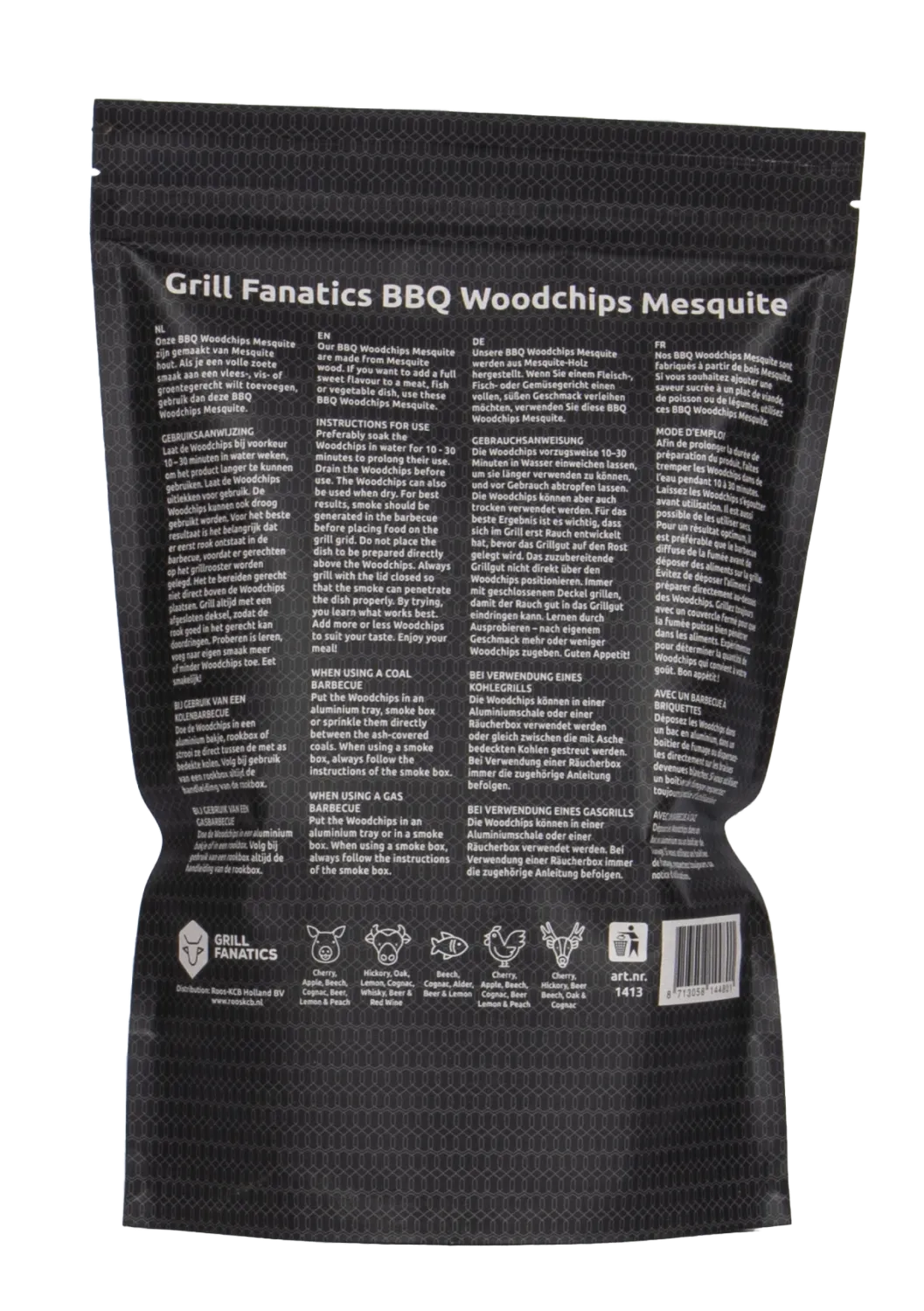 Grill Fanatics BBQ roykflis mesquite til røyking