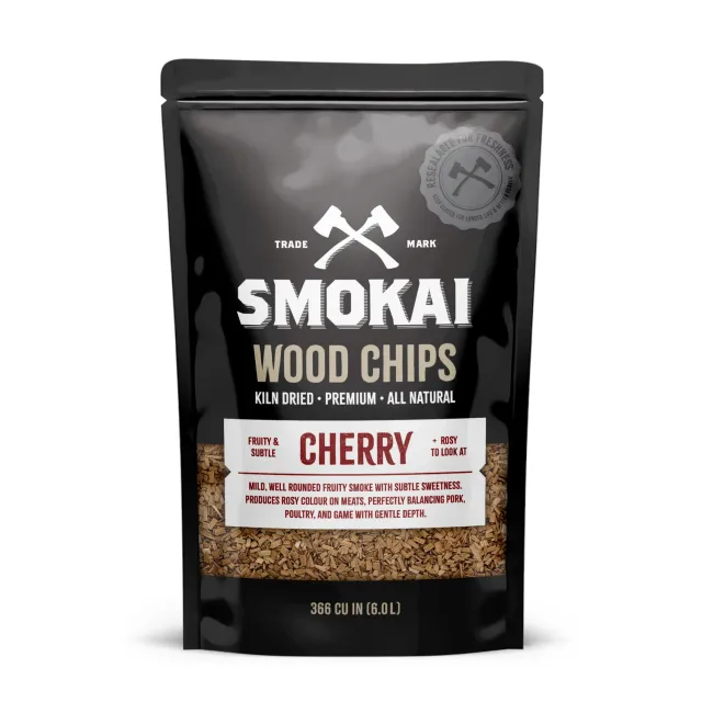 SMOKAI Premium Cherry røykeflis 6L mild fruktsmak