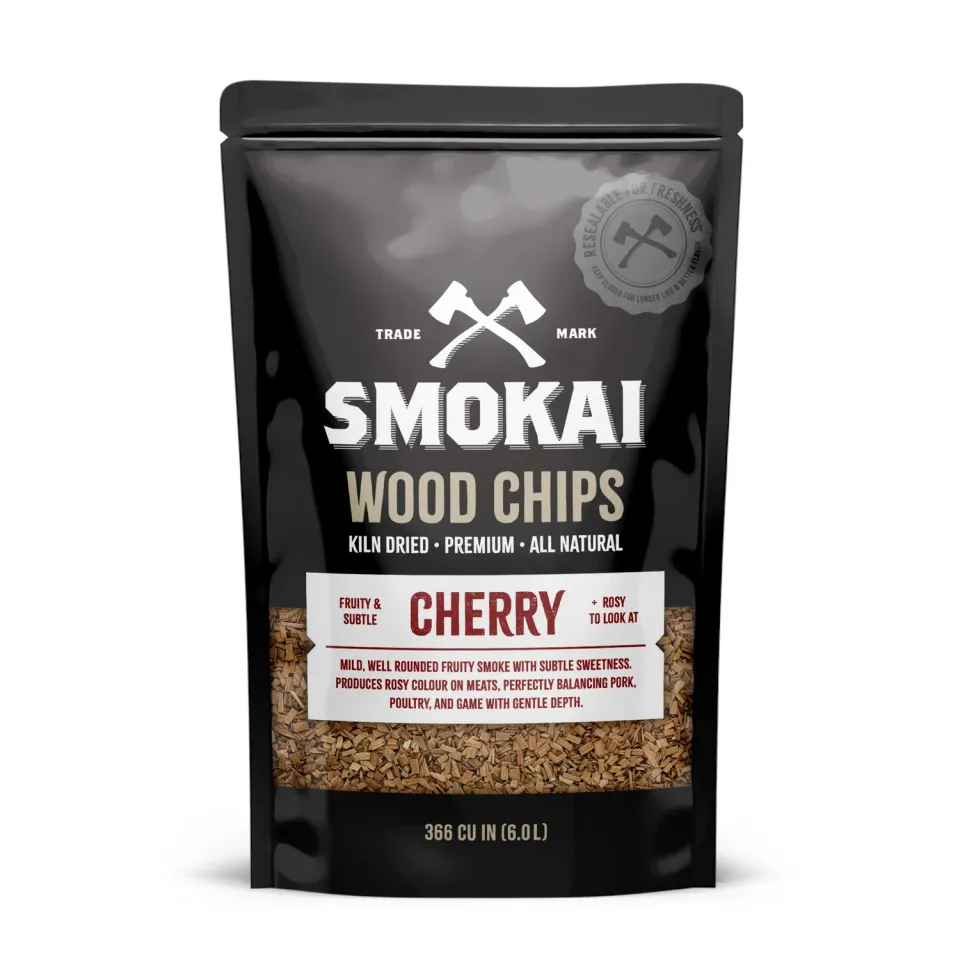 SMOKAI Premium Cherry røykeflis 6L mild fruktsmak