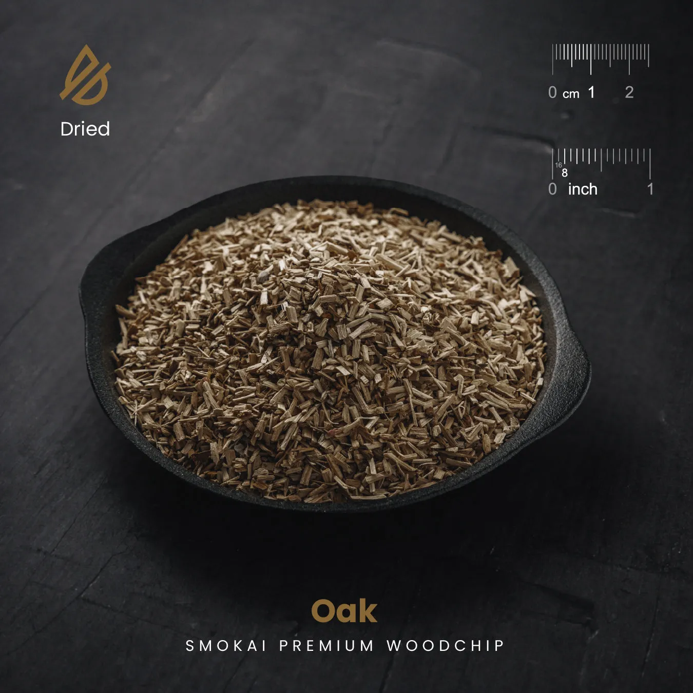 SMOKAI Premium Oak Wood Chips røykeflis 6 L middels røyk