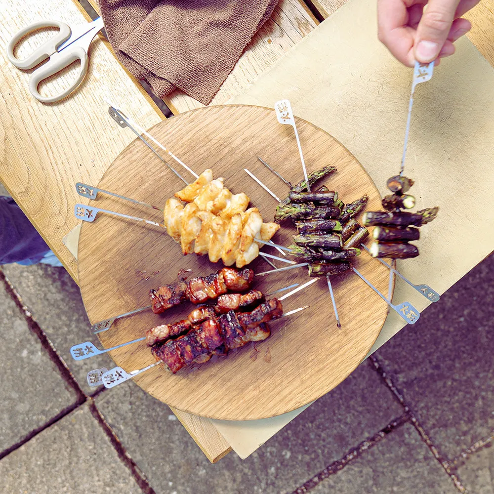Kasai Hibachi Skewers Pack of 6 grillspyd 6 stk rustfritt stål
