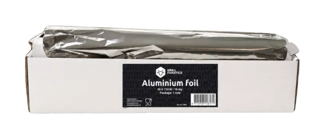 Grill Fanatics Aluminium Folie Rol 150 meter aluminiumsfolie 45 cm