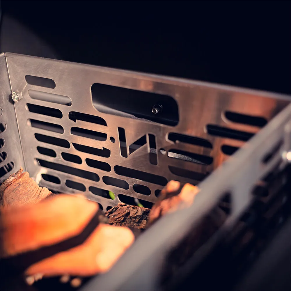 SnS Grills Slow 'N Sear Offset Smoker kullkurv med vannvegg