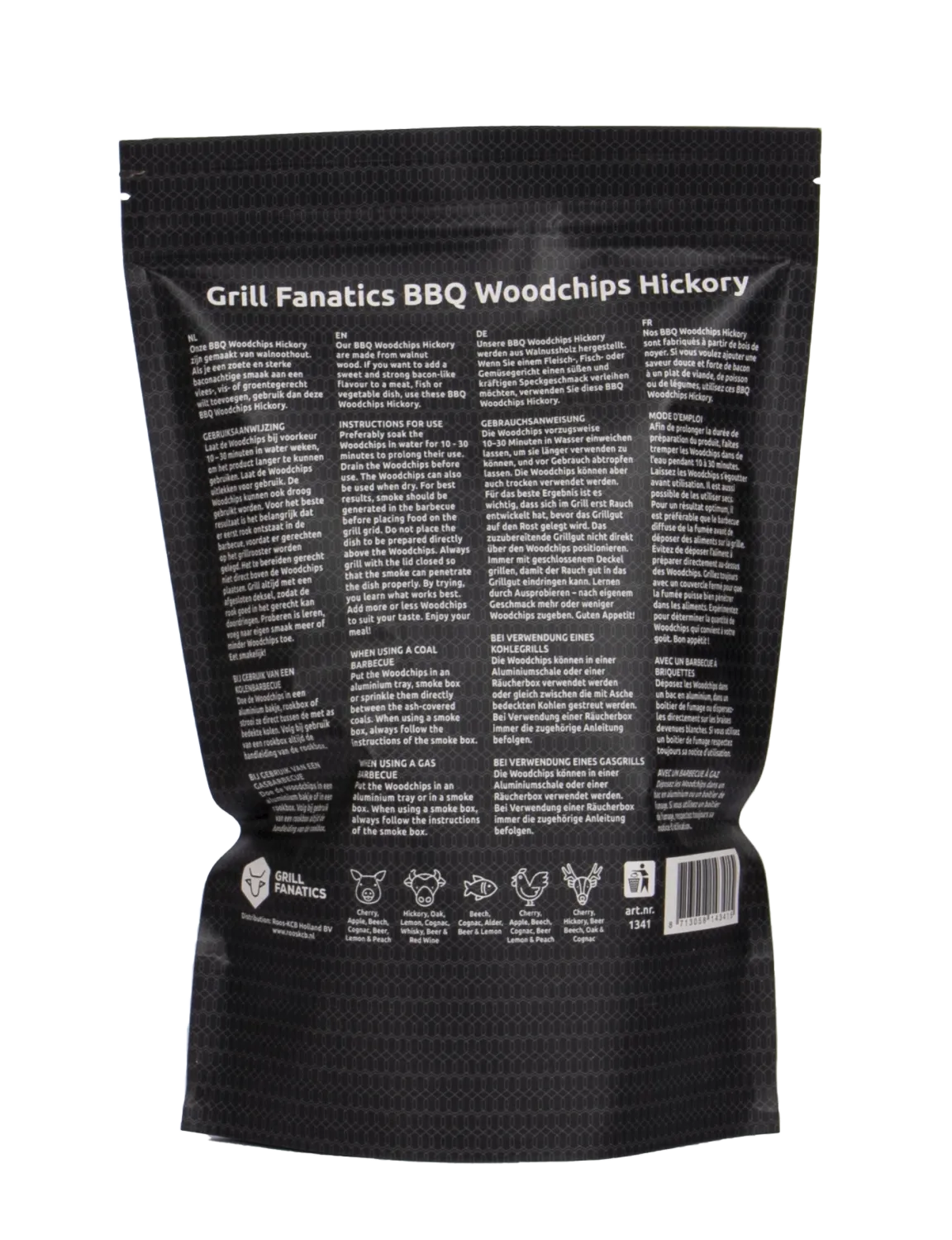 Grill Fanatics BBQ Rooksnippers hickory røykespon
