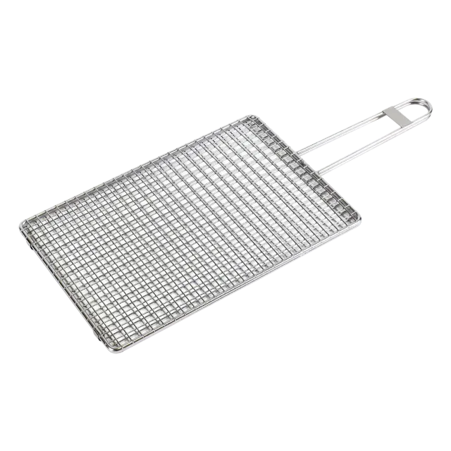 Kasai dobbel grillkurv i rustfritt stål 30 x 20 cm