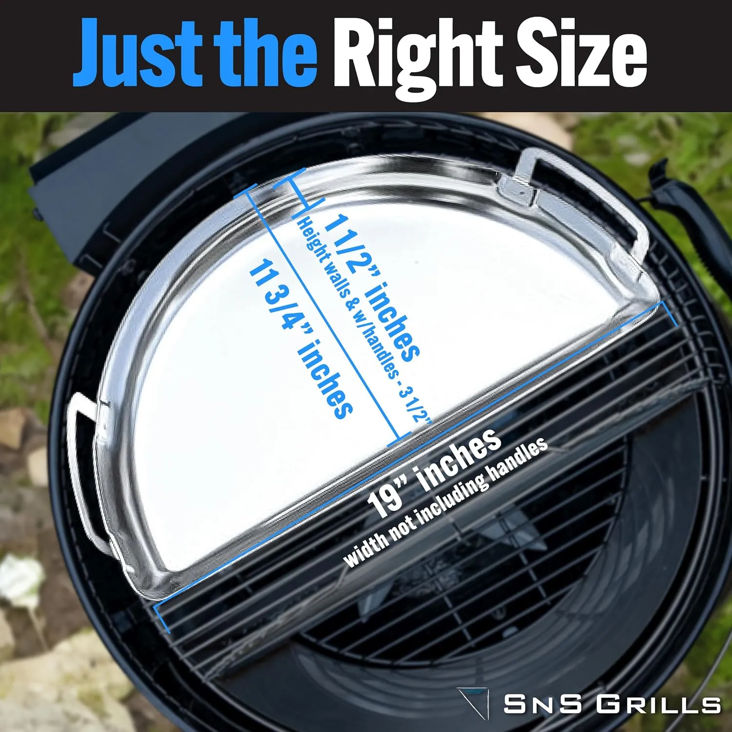 SnS Grills Drip 'N Griddle Pan grillpanne i rustfritt stål