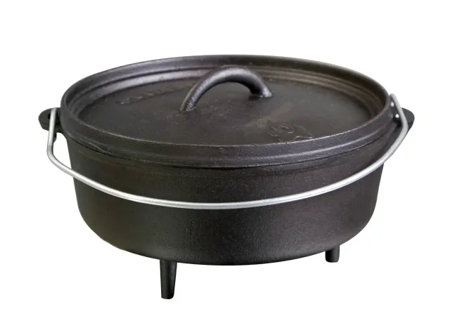 Camp Chef Classic Dutch Oven 14 støpejernsgryte forhåndsbehandlet