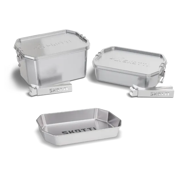 SKOTTI Dining Set campingservise i rustfritt stål