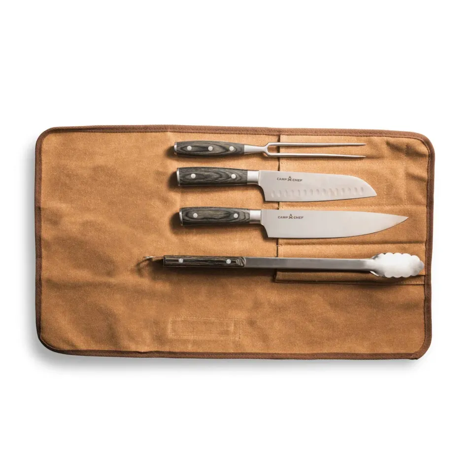 Camp Chef 4 Piece Carving Set knivsett med Pakkawood