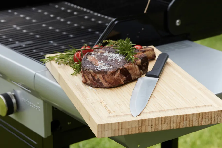 Barbecook bambus skjærefjøl 40 x 30 x 3 cm med saftrenne FSC