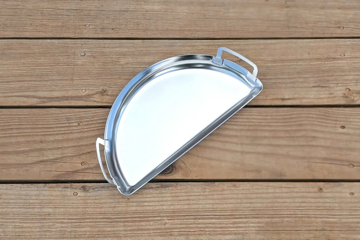 SnS Grills Drip 'N Griddle Pan 18″ grillpanne for 18″ kettle i rustfritt stål