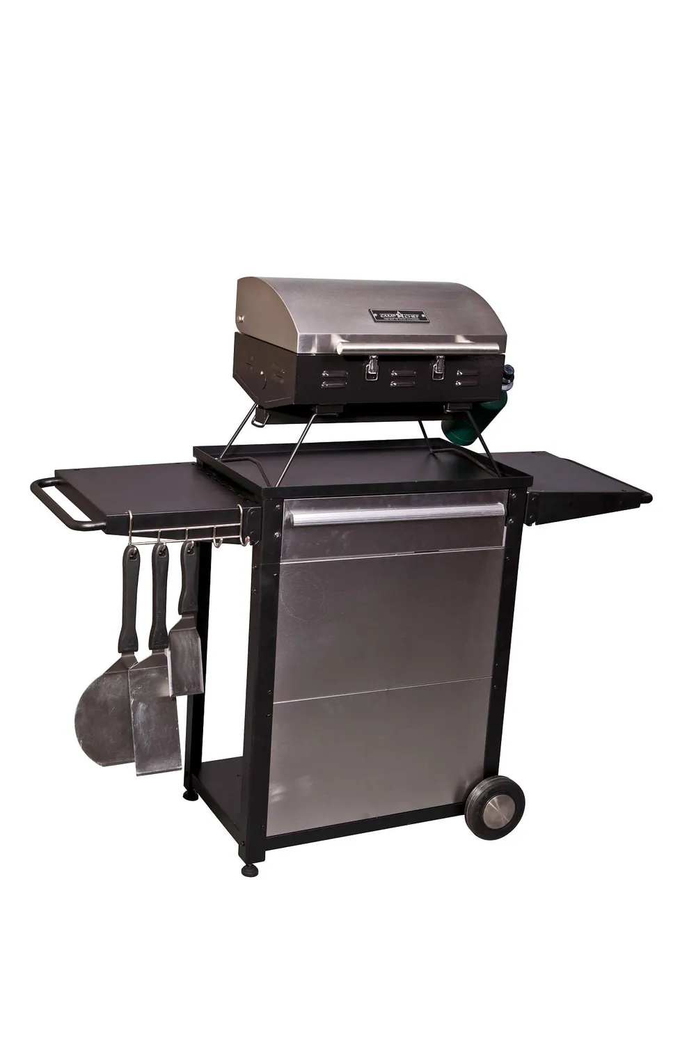 Camp Chef Patio Cart grillvogn med sammenleggbare sidehyller