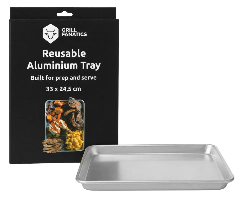 Grill Fanatics Herbruikbare aluminium tray grillfat 33 × 24,5 cm