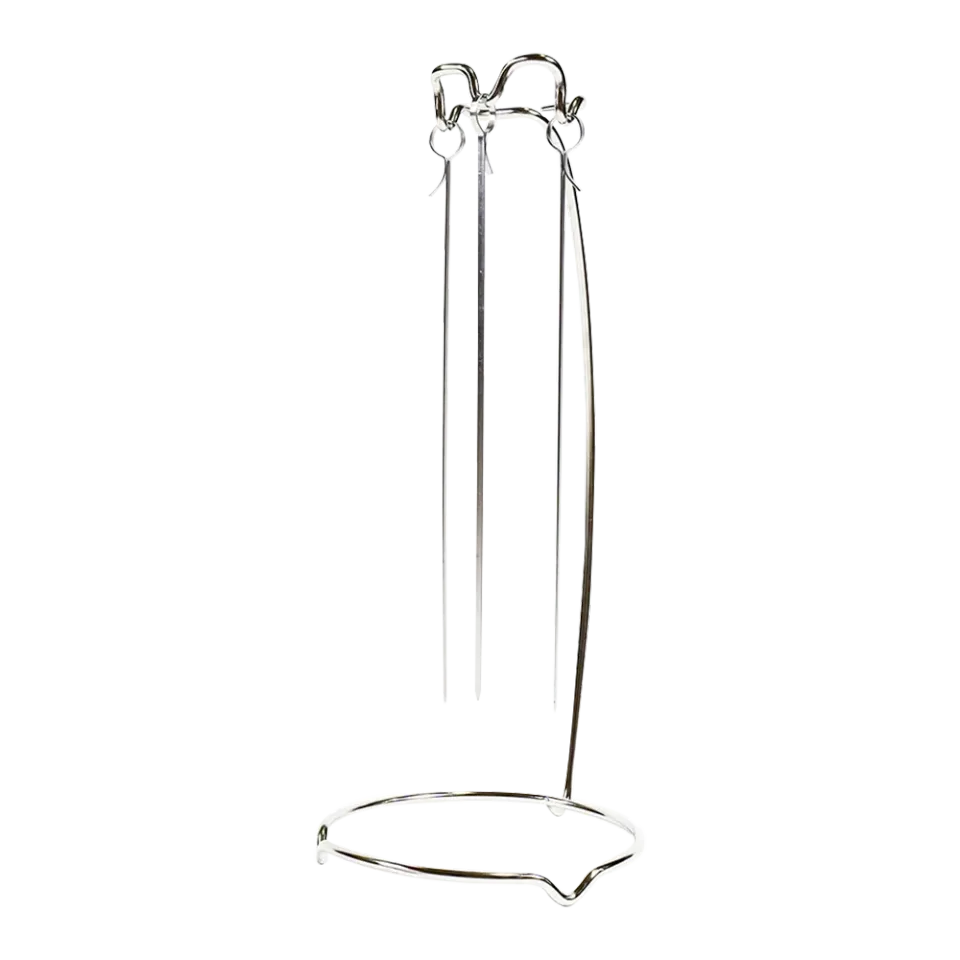 Kasai Stainless Steel 3-Skewer Grilling Rack grillspydstativ 3 spyd rustfritt stål