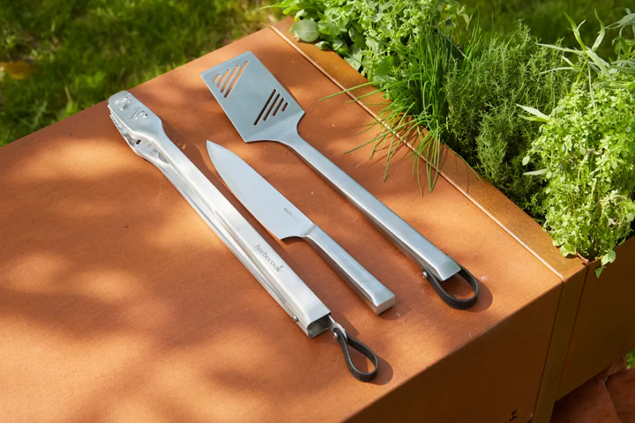 Barbecook Premium grillredskapssett med stekespade, kniv og tang