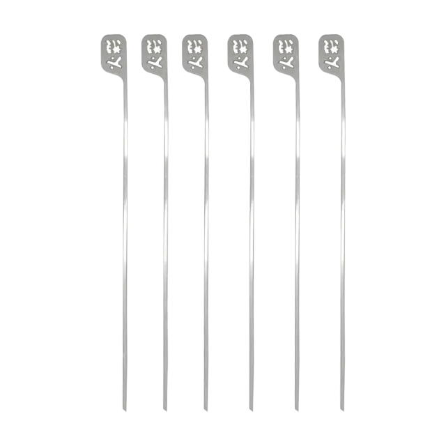 Kasai Hibachi Skewers Pack of 6 grillspyd 6 stk rustfritt stål