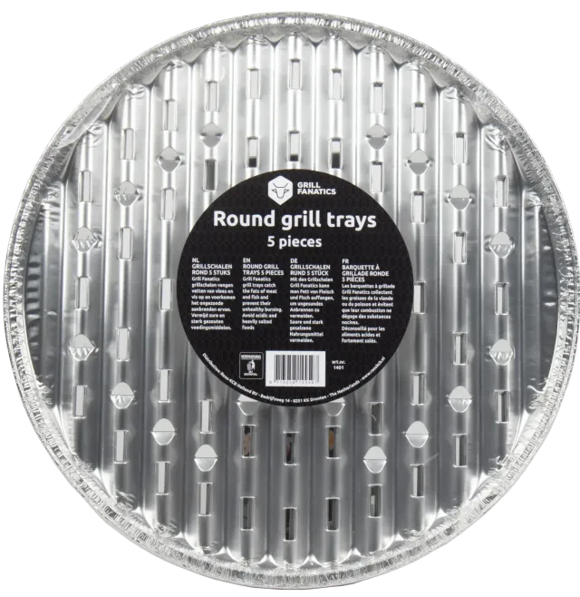Grill Fanatics rundt grillbrett 5 stk for oppsamling av fett
