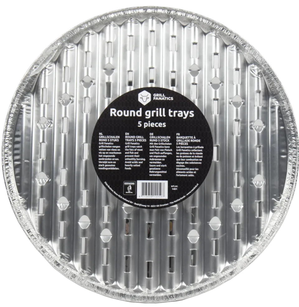 Grill Fanatics rundt grillbrett 5 stk for oppsamling av fett