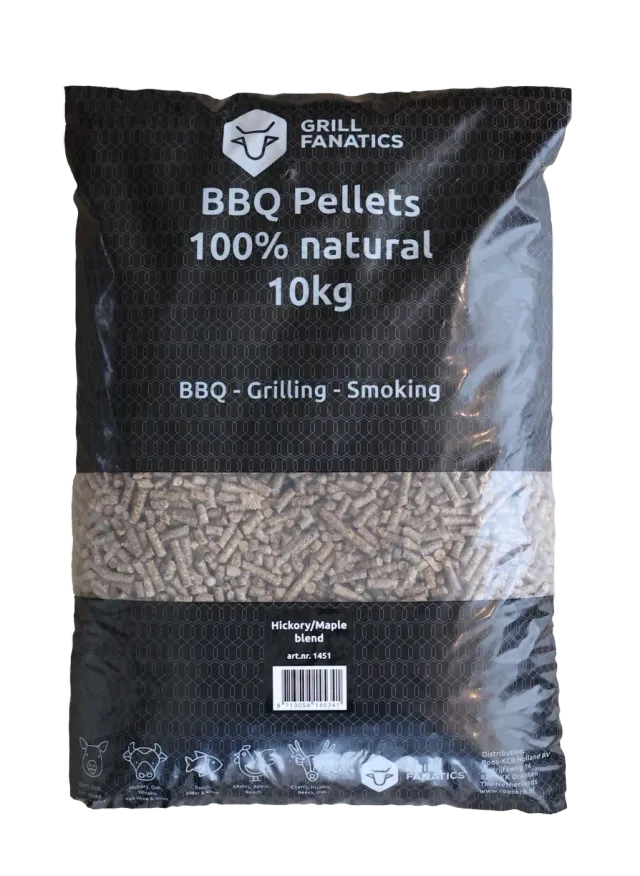 Grill Fanatics BBQ-pellets hickory og lønn 1 pakke søt røyk