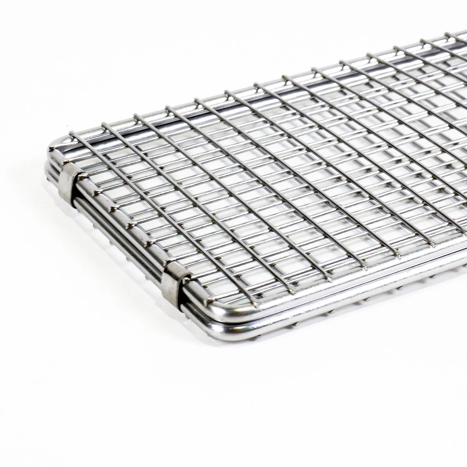 Kasai Stainless Steel Double Grilling Basket grillkurv 30 x 12 x 1 cm rustfritt stål