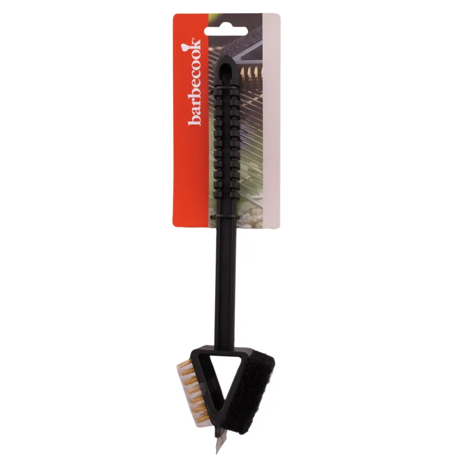 Barbecook 3-in-1 long brush grillbørste lang svart